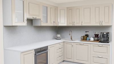 Кухня угловая Пастель Латте